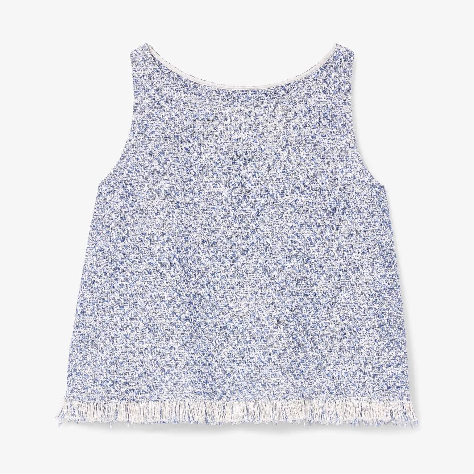 Flaka Top - Cotton Boucle :: Lapis / Ivory