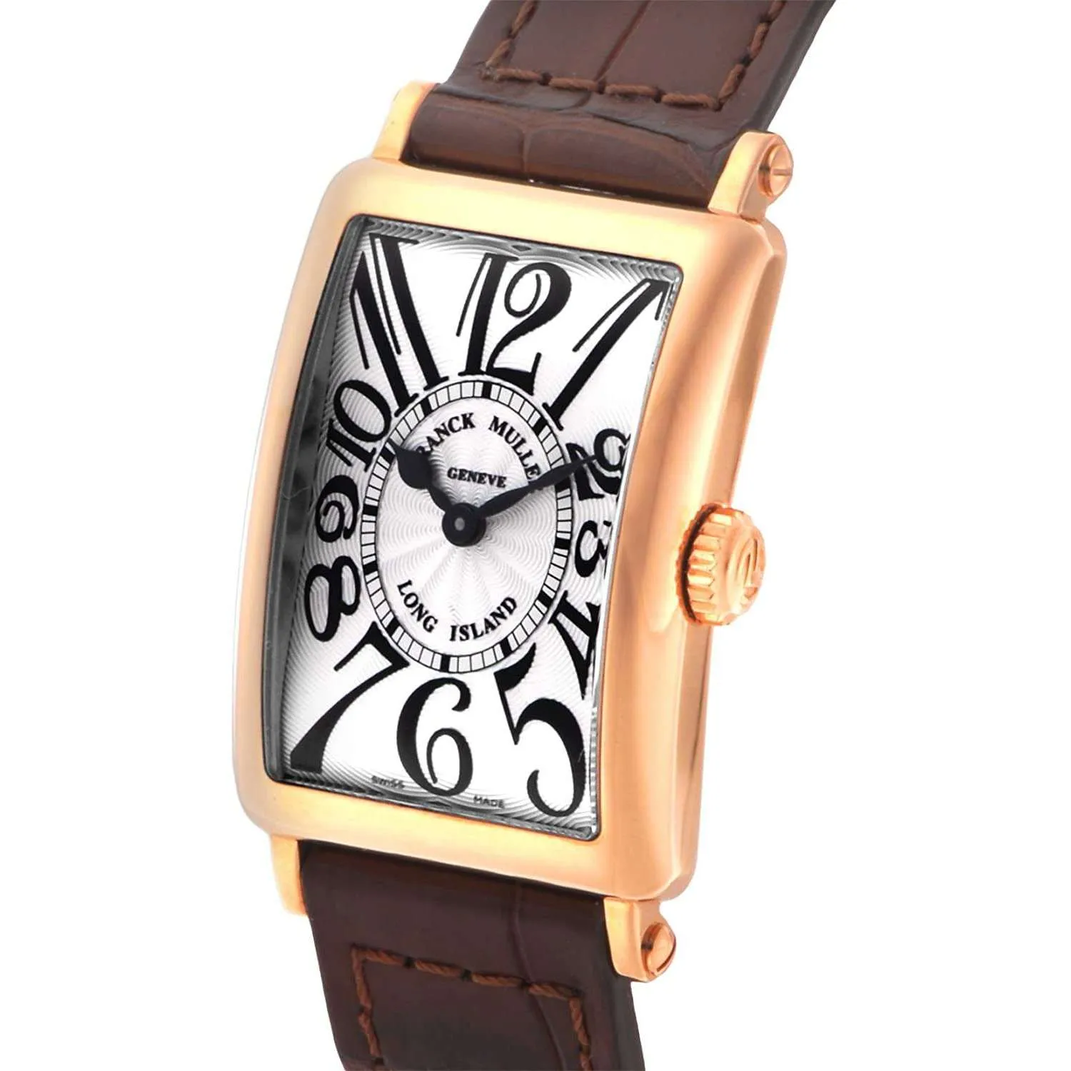 FRANCK MULLER LONG ISLAND BROWN LEATHER 23 MM WOMEN WATCH 902QZSLV-BRW5N