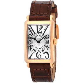 FRANCK MULLER LONG ISLAND BROWN LEATHER 23 MM WOMEN WATCH 902QZSLV-BRW5N