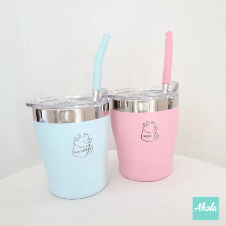 【Frappe】Stainless Steel Tumbler with straw 不鏽鋼保冷/保温吸管杯