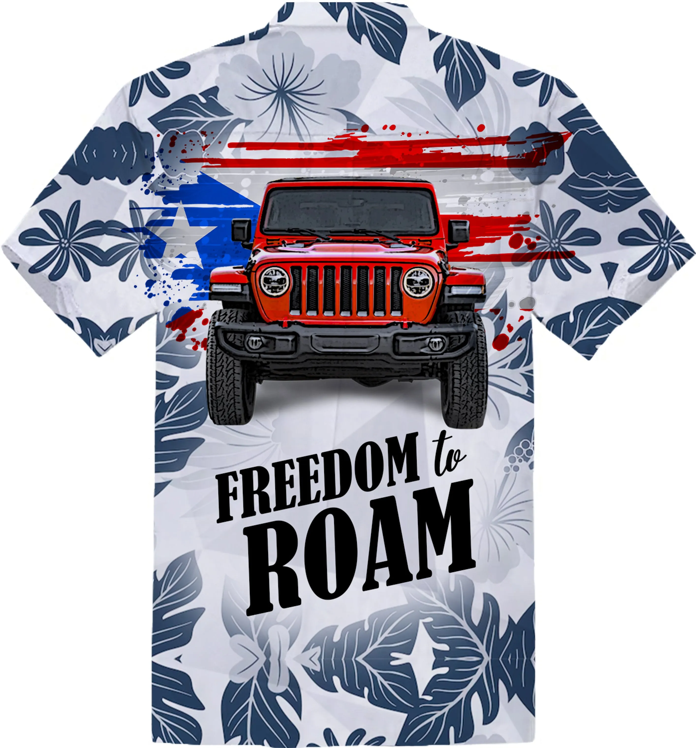 Freedom to Roam - Puerto Rican Flag Hawaiian Shirt