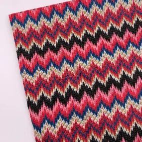 FS1232 Zigzag Chevron Knit Stretch Fabric