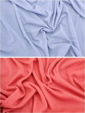 FS591 Poly Cotton Rib Stretch Knit Fabric