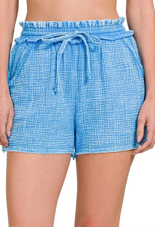 Gauze Drawstring Shorts