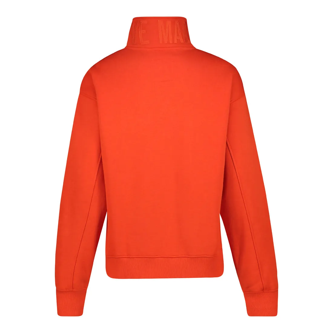 GEMA TANGERINE SWEAT WITH 1/4 ZIP COLLAR