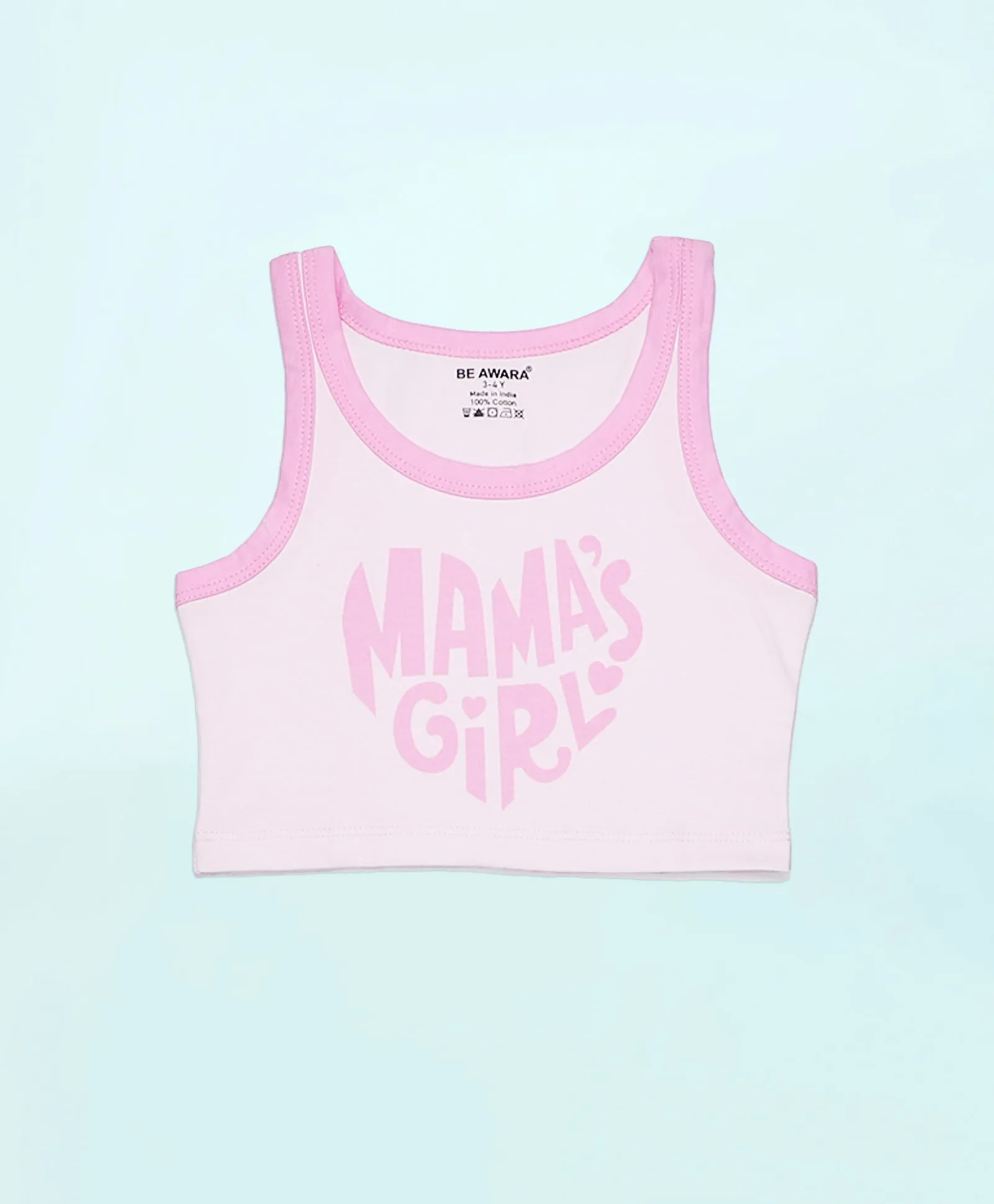 Girls Printed Tank Top & Flared Pants Set