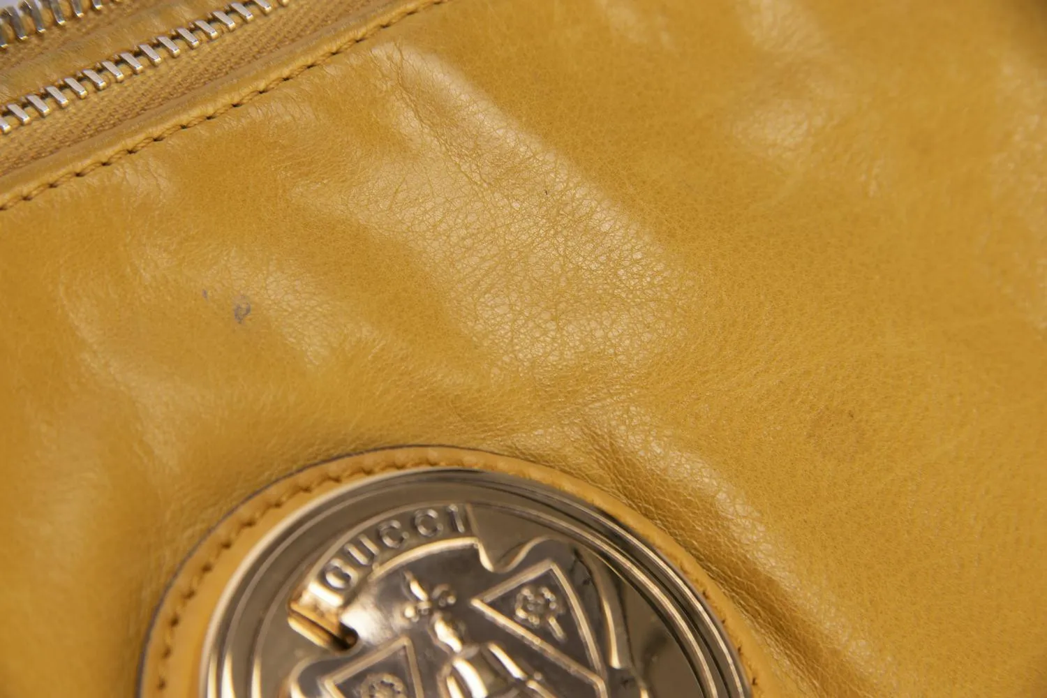 Gucci Mustard Yellow Leather Clutch