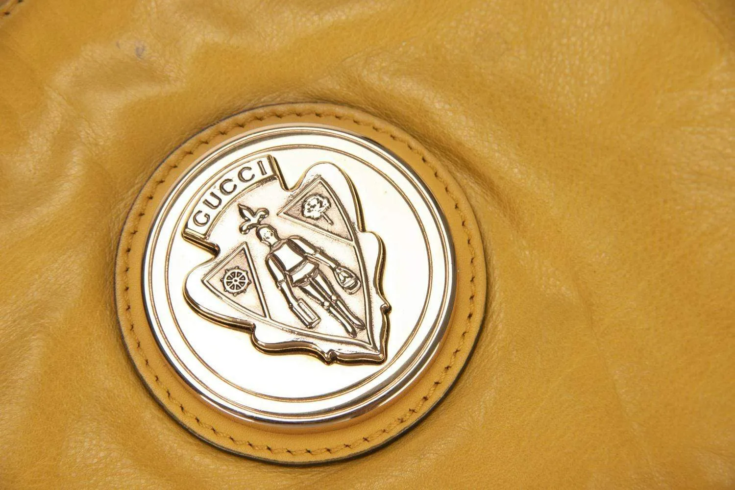 Gucci Mustard Yellow Leather Clutch