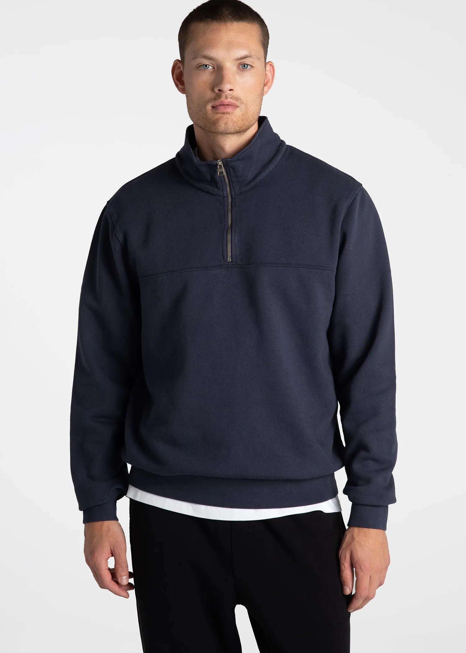 Half-Zip Sweater - Washed Blue