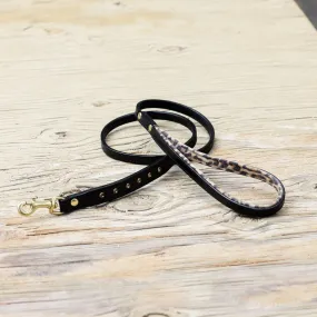 Halter Ego® Black Leather Safari Dog Leash