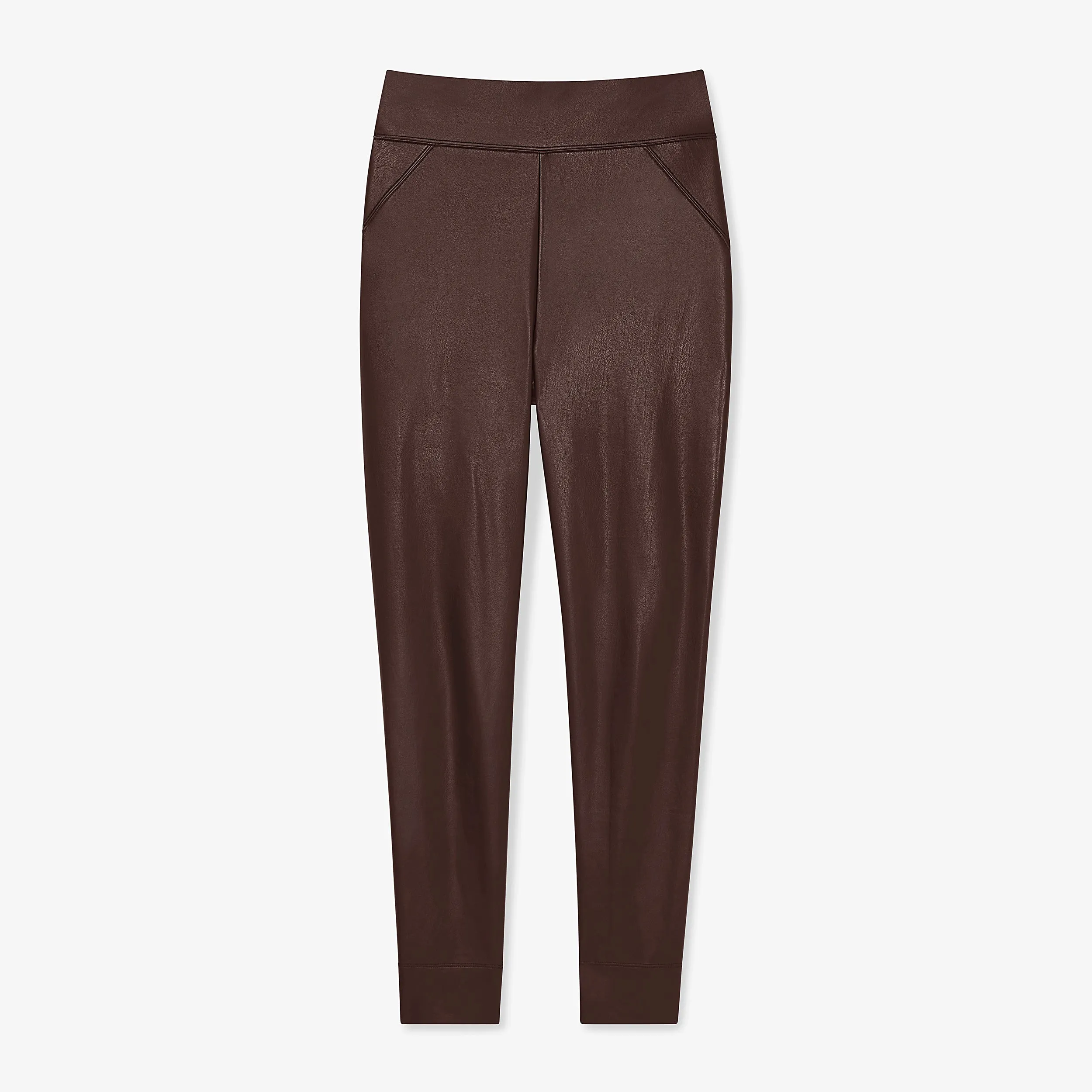 Harrington Legging - Vegan Stretch Leather :: Brown