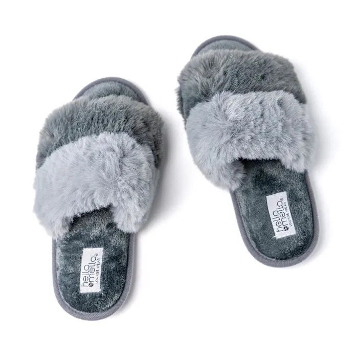 Hello Mello Cotton Candy Puff Slippers