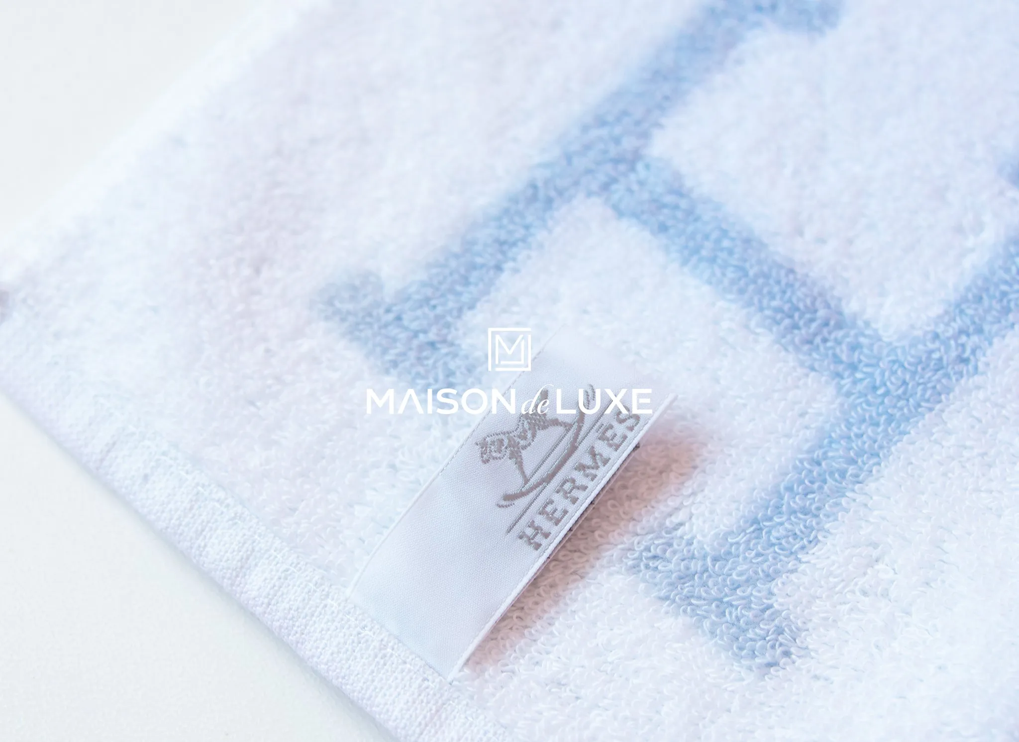 Hermes Blue Avalon Cotton Face Towel