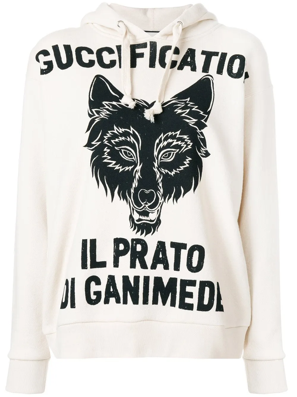 'Il Prato di Ganimede' Logo Printed Hoodie