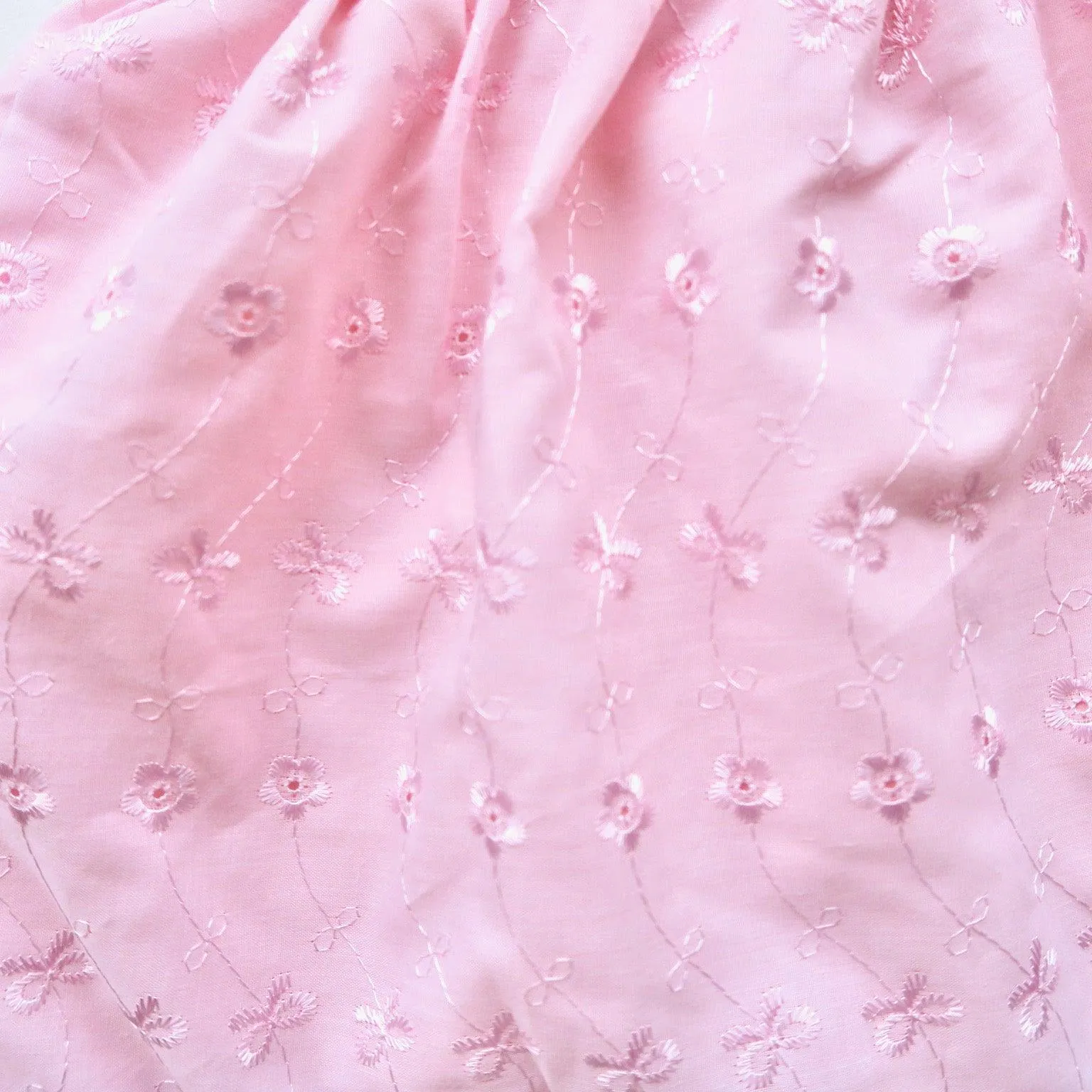 Iris Dress in Pink Eyelet