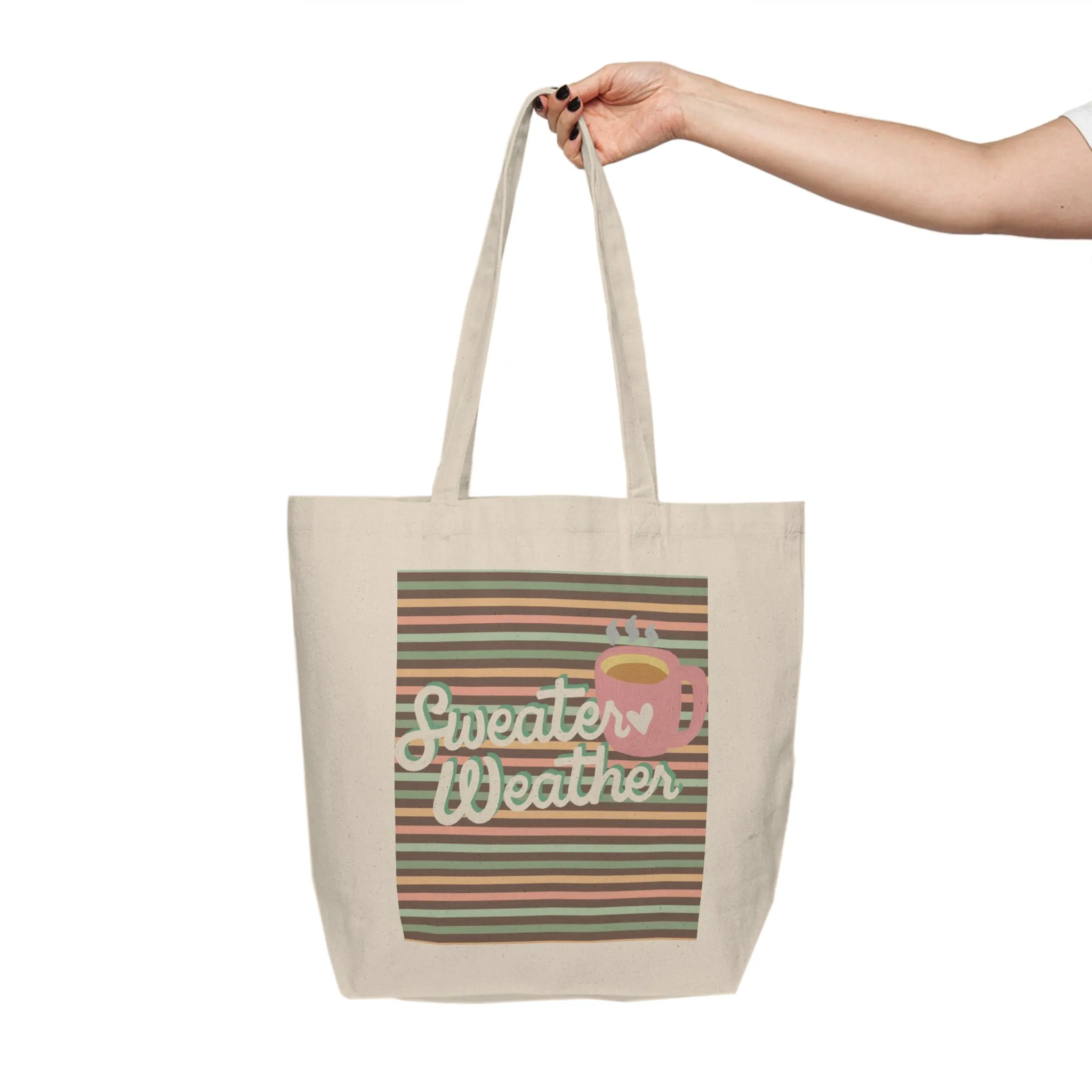 It's Sweater Weather - Canvas Shopping Tote