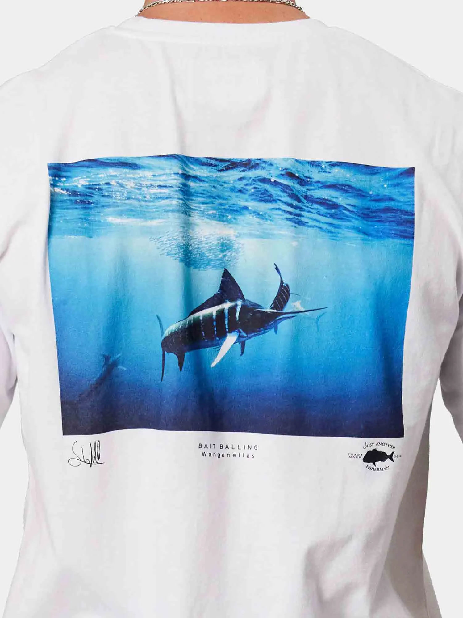 Just Another Fisherman Bait Balling Tee - White