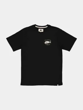 Just Another Fisherman Snapper Logo Tee - Black / Antique White