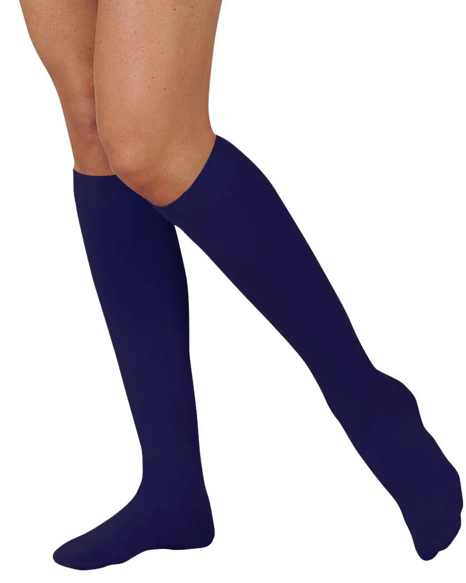 Juzo Soft 2002 Closed Toe Knee Highs w/ Silicone Top Band 30-40 mmHg