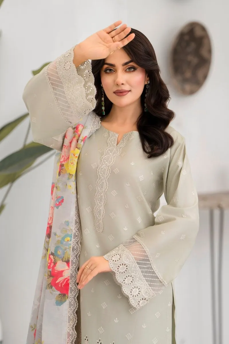 Karma Embroidered Chikankari Cotton Lawn Suit KAR121