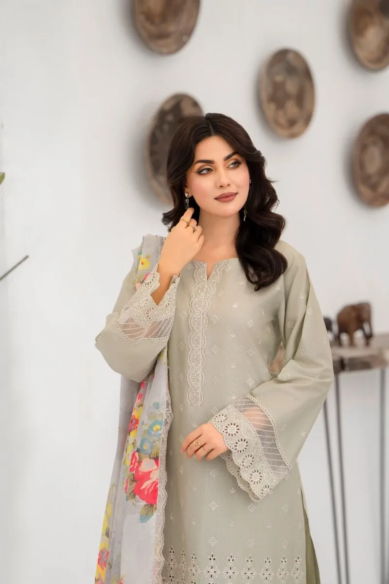 Karma Embroidered Chikankari Cotton Lawn Suit KAR121