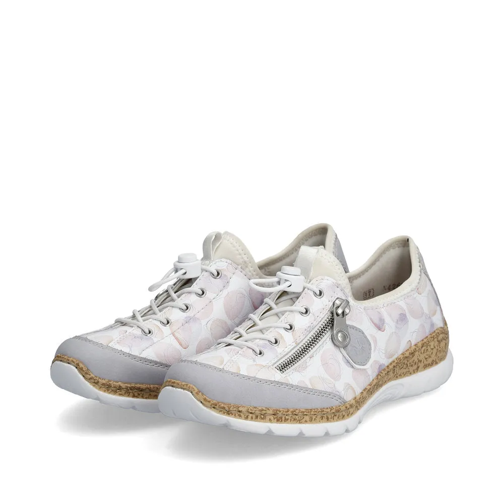 Ladies Rieker Lace Up Shoe Lilac/ White/Combination Style-N4263-91 sale