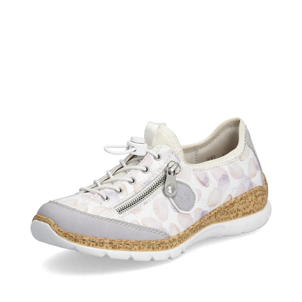 Ladies Rieker Lace Up Shoe Lilac/ White/Combination Style-N4263-91 sale