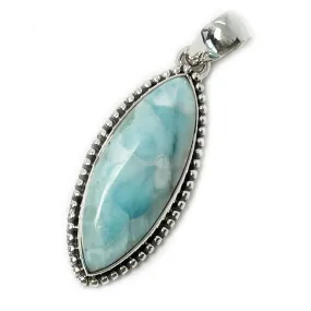 Larimar Sterling Silver Shard Pendant