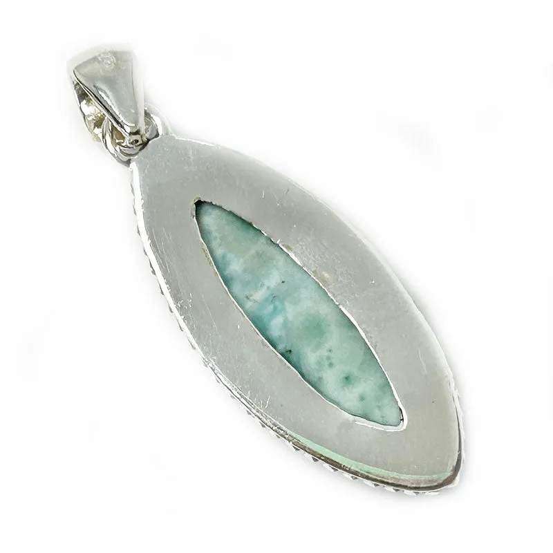 Larimar Sterling Silver Shard Pendant