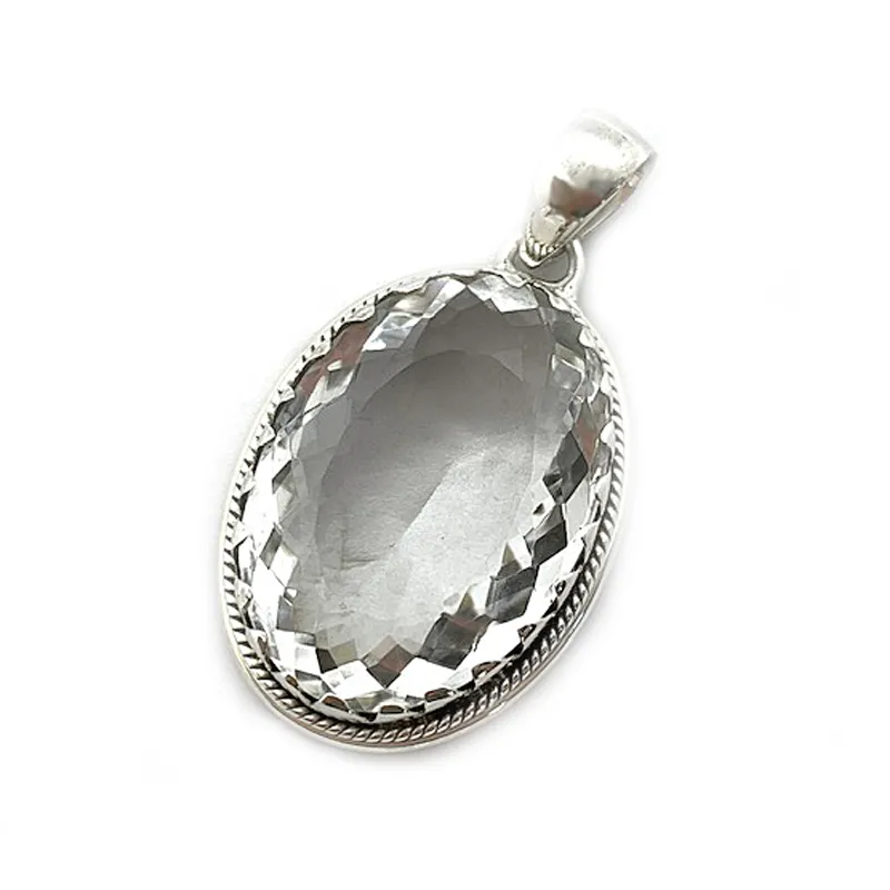 Layton Clear Quartz Oval Pendant