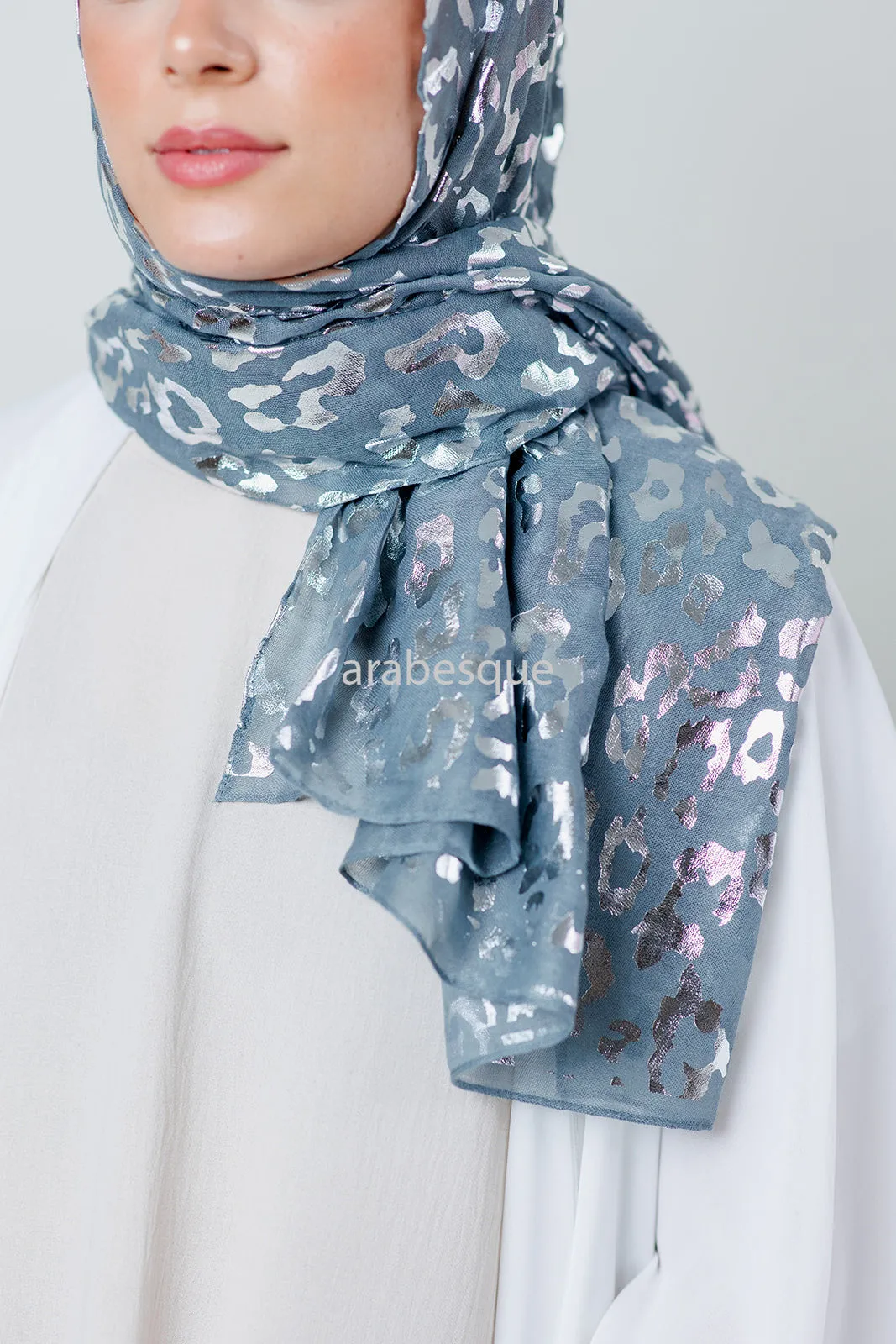 Leopard Print Viscose Cotton Blend Hijab