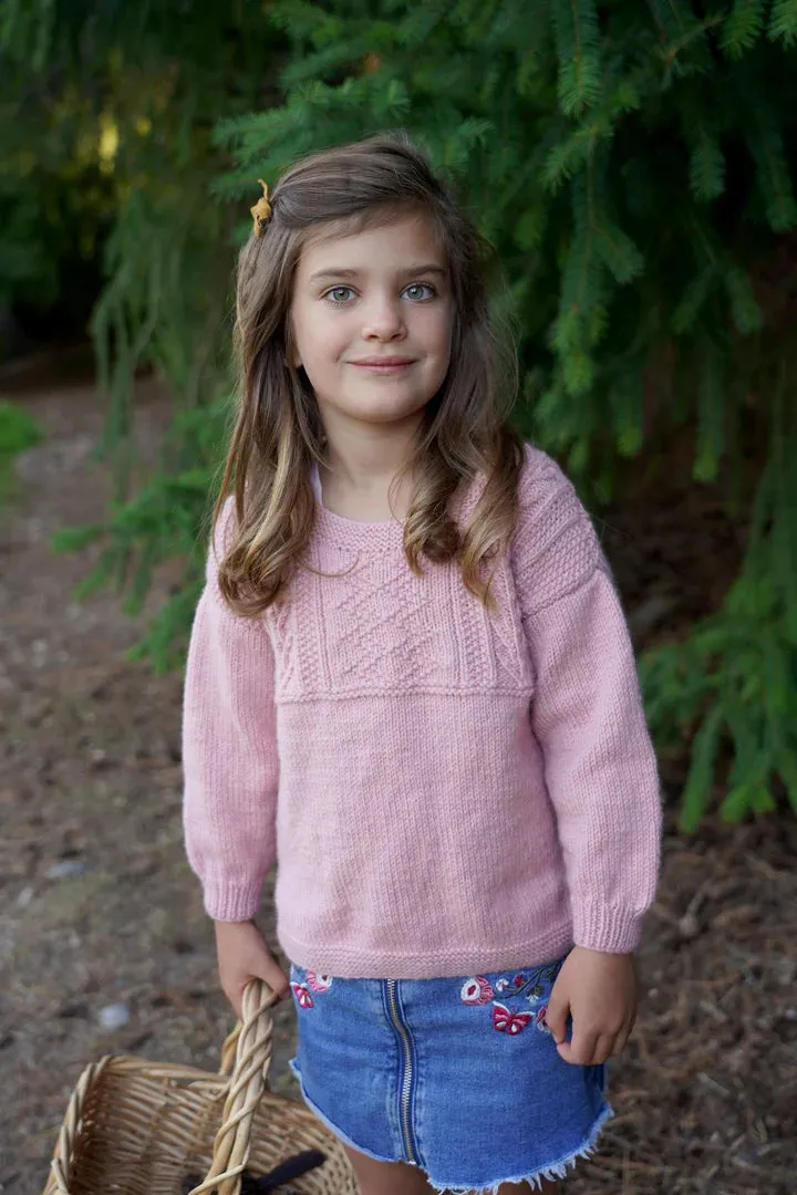 Little Cupcakes Hallie Sweater LF52,  1-10 years 8ply Knitting Pattern