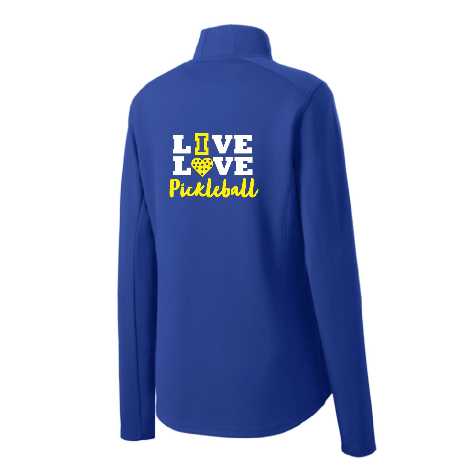 Live Love Pickleball | Women’s 1/4 Zip Pullover Athletic Shirt | 100% Polyester