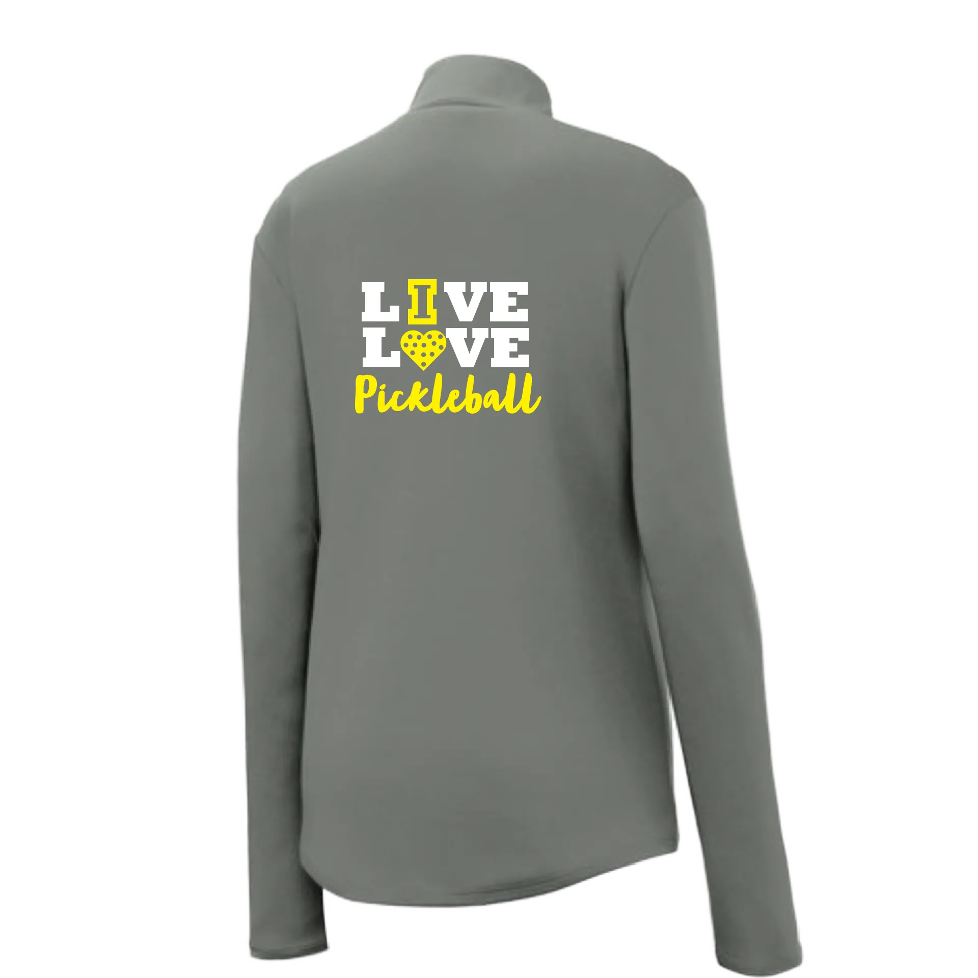 Live Love Pickleball | Women’s 1/4 Zip Pullover Athletic Shirt | 100% Polyester