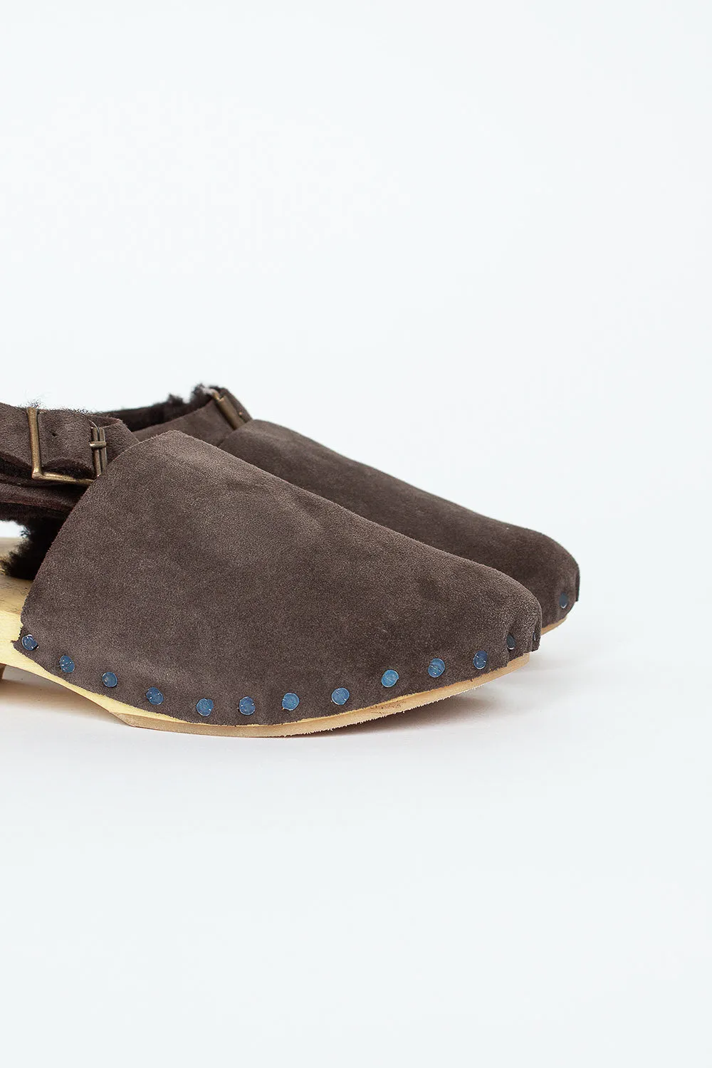 Low Clog Suede Brown