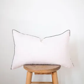 Lumbar Edged Linen Pillow (Various Colors)