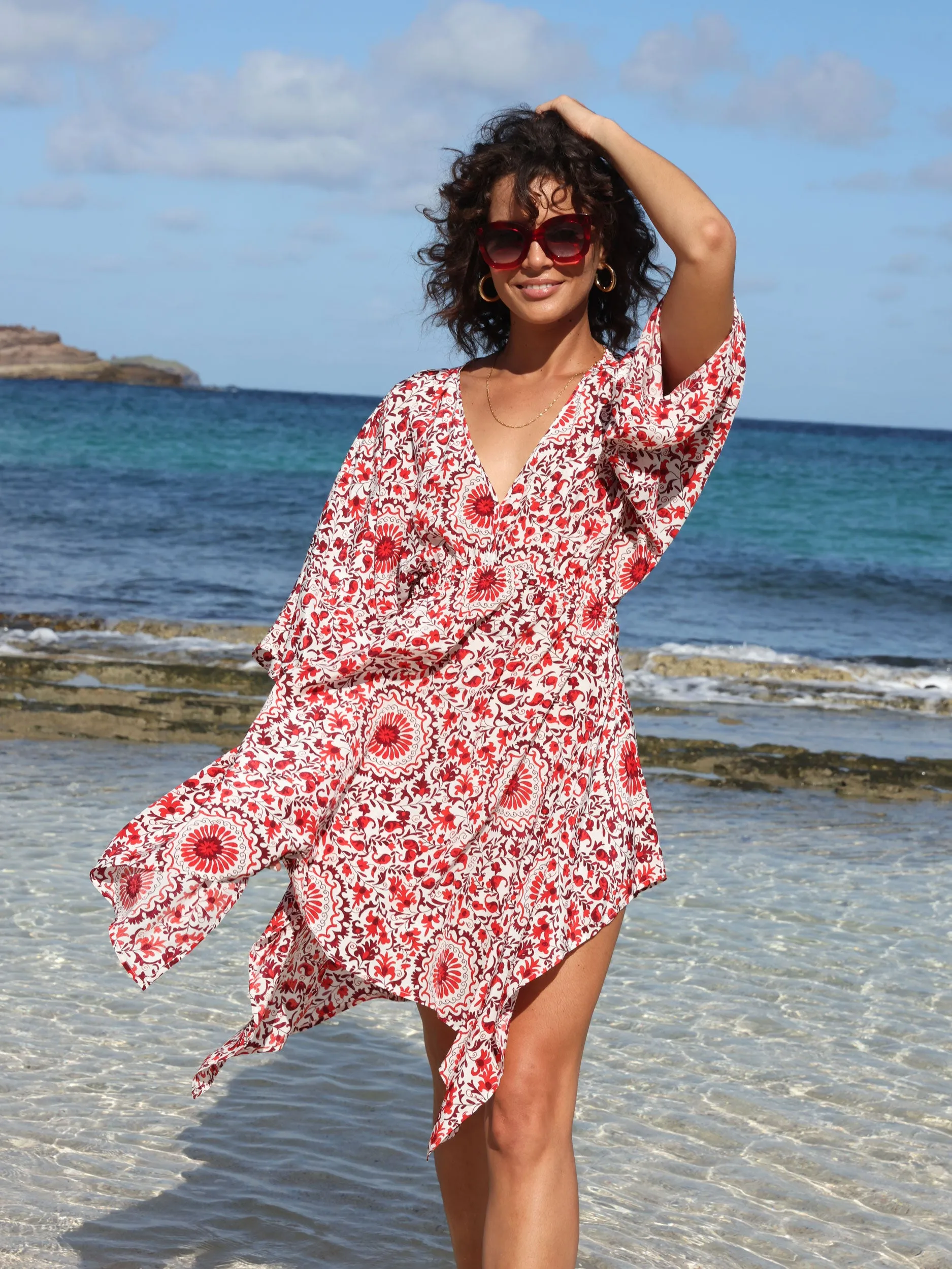 Mahina Kaftan Dress | Samarkand Print