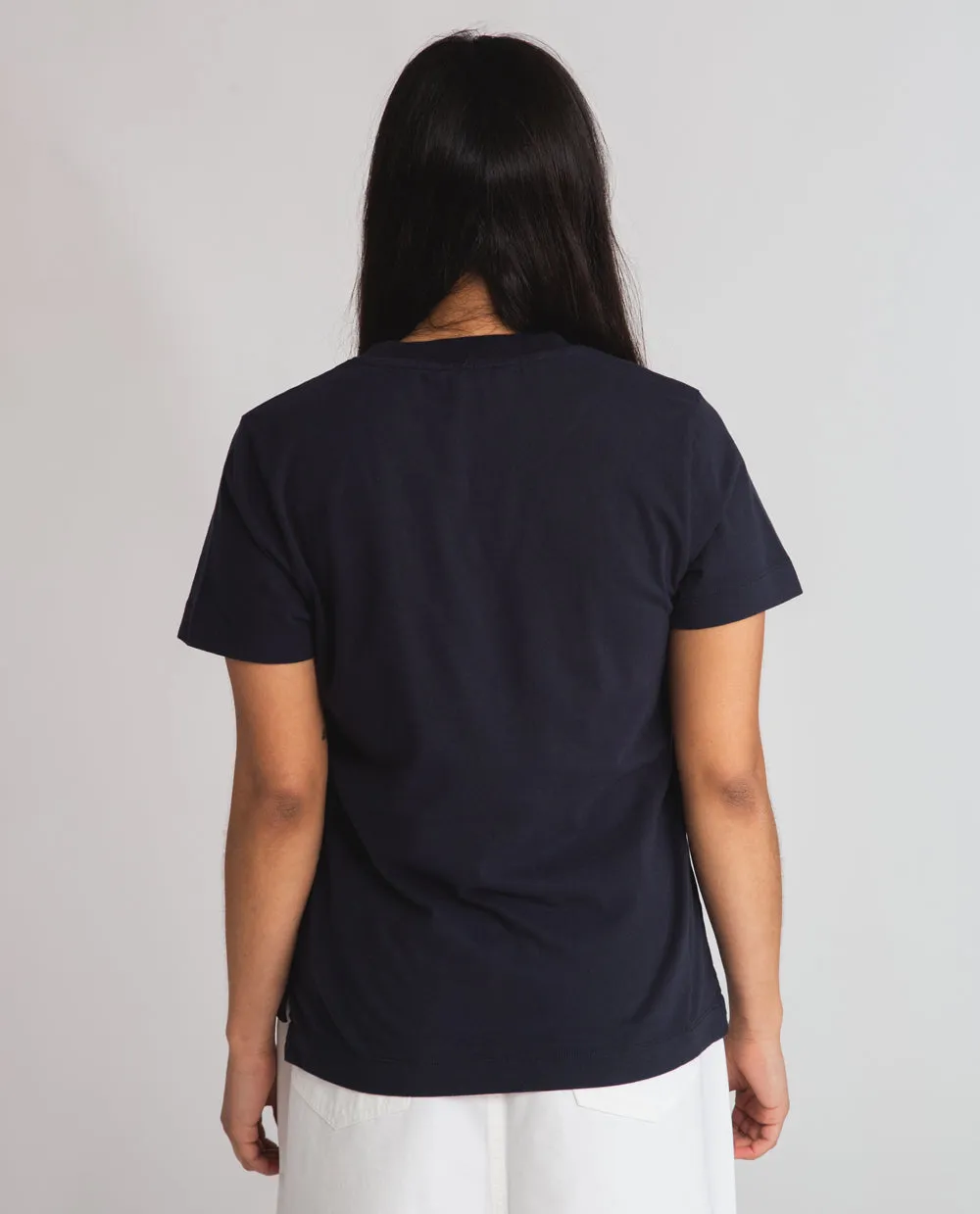 Maliah Organic Cotton Top In Navy