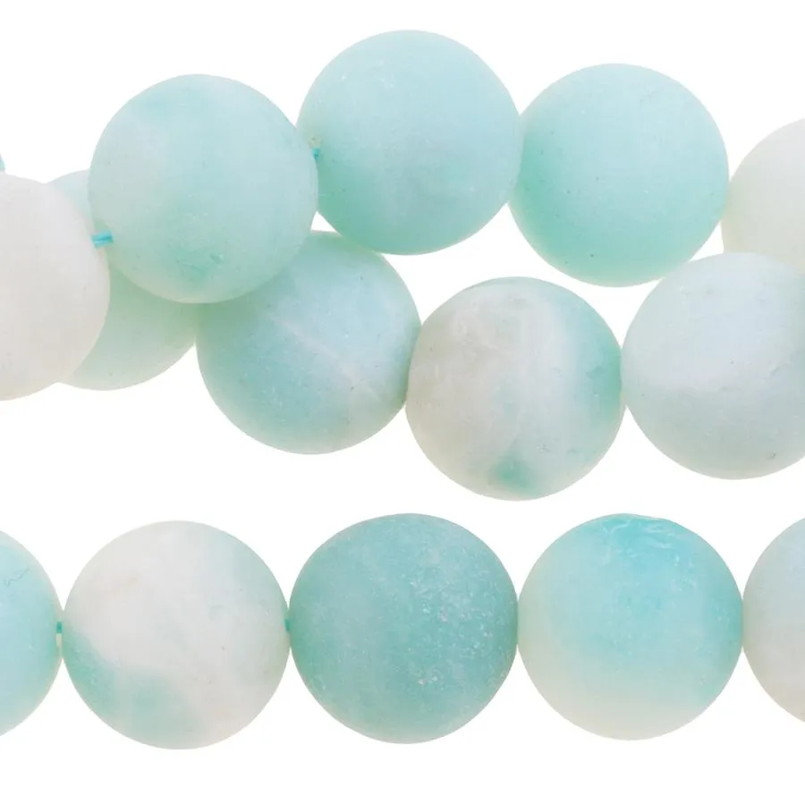 MATTE Amazonite 10mm Round - 8-Inch