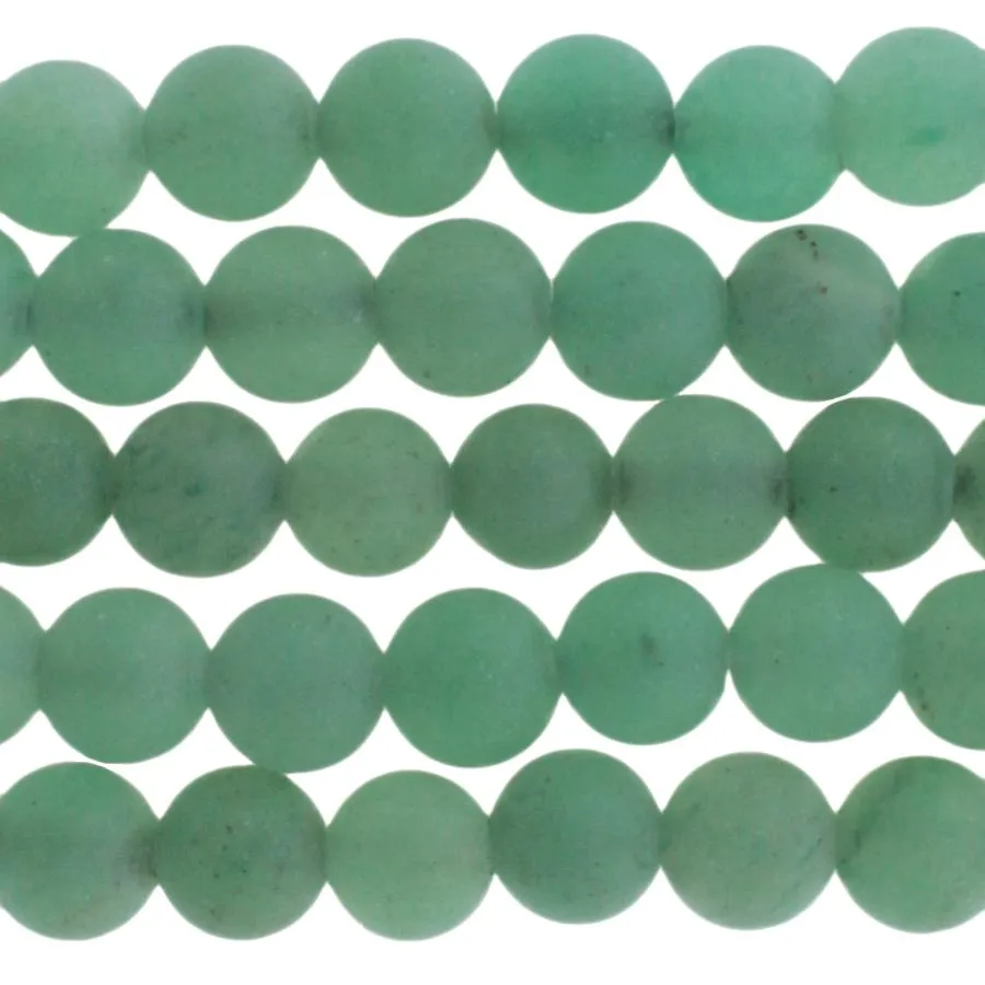 MATTE Green Aventurine (AAA) 6mm Round - 8-Inch