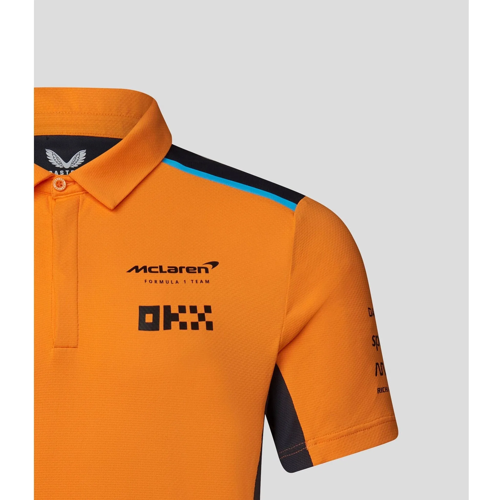 McLaren F1 Men's 2023 Team Replica Polo Shirt - Papaya