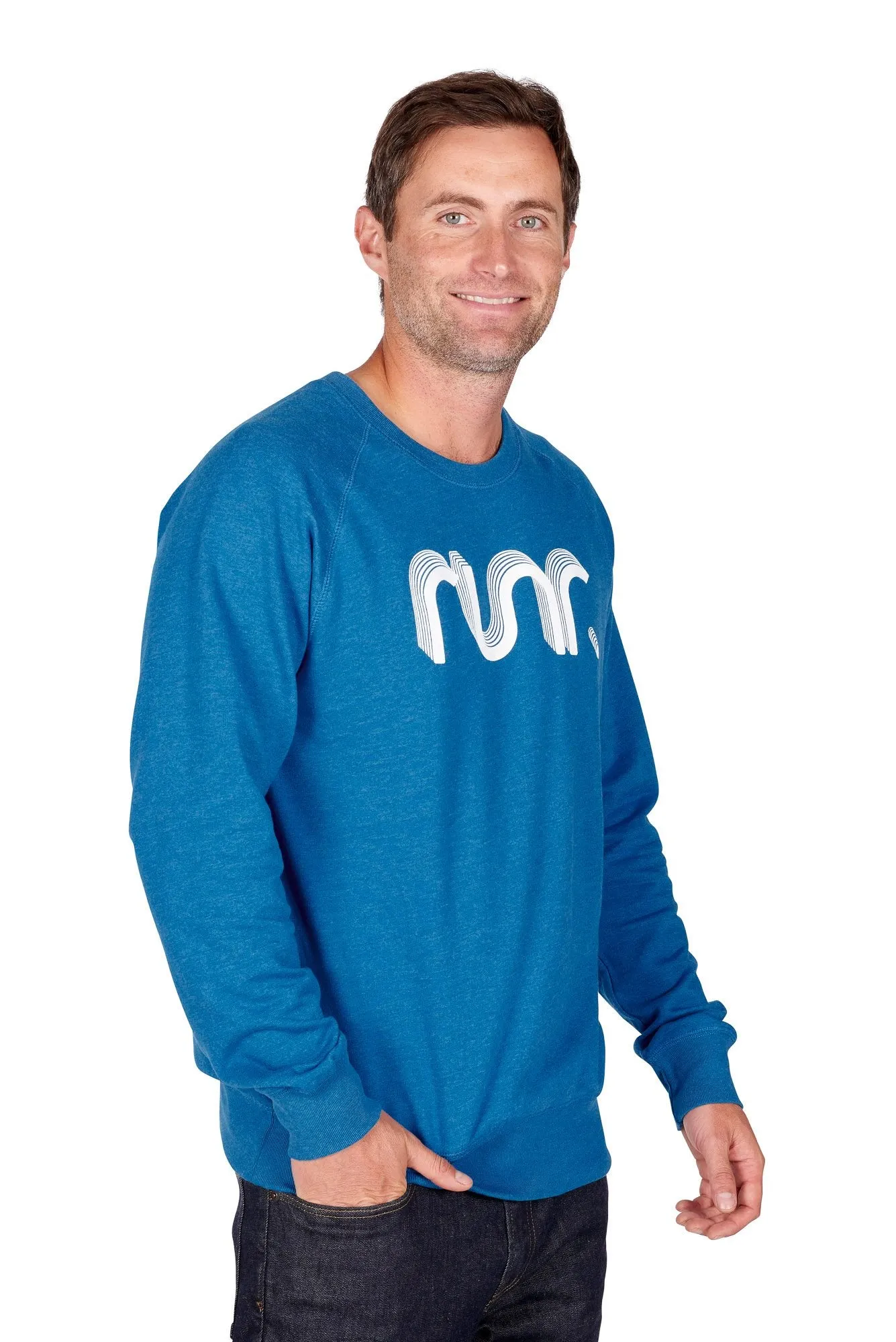 Men's Blue Retro Runr Jumper