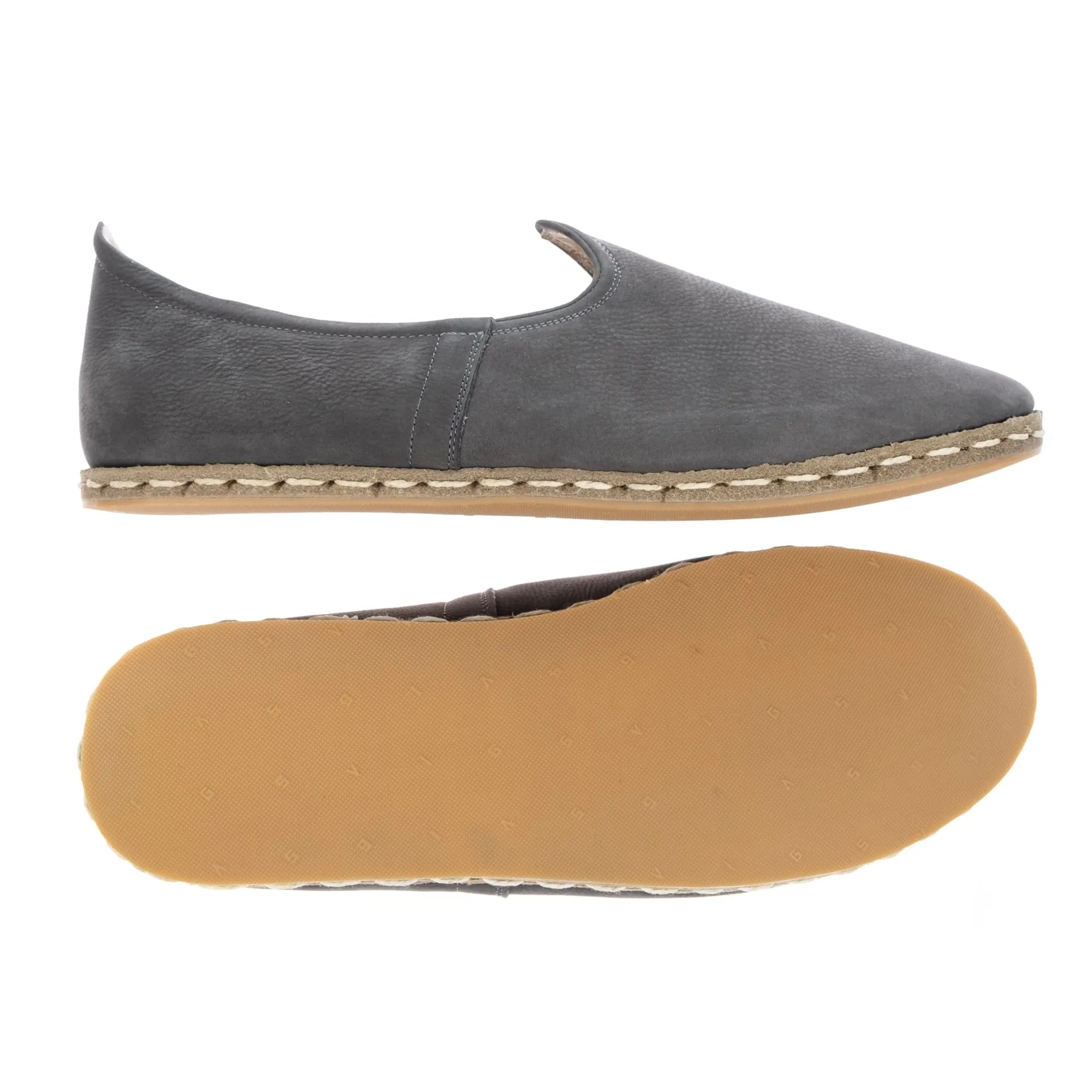 Men's Gray Slip On Shoes