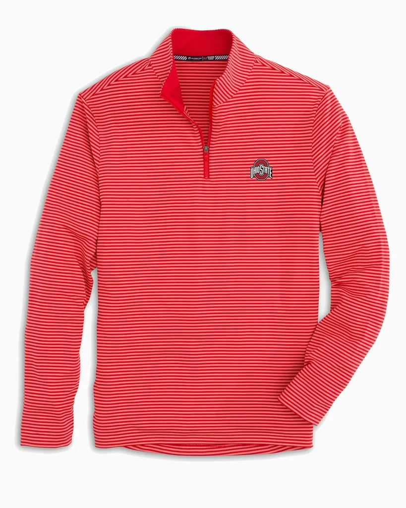 Men's Ohio State Buckeyes Striped Quarter Zip