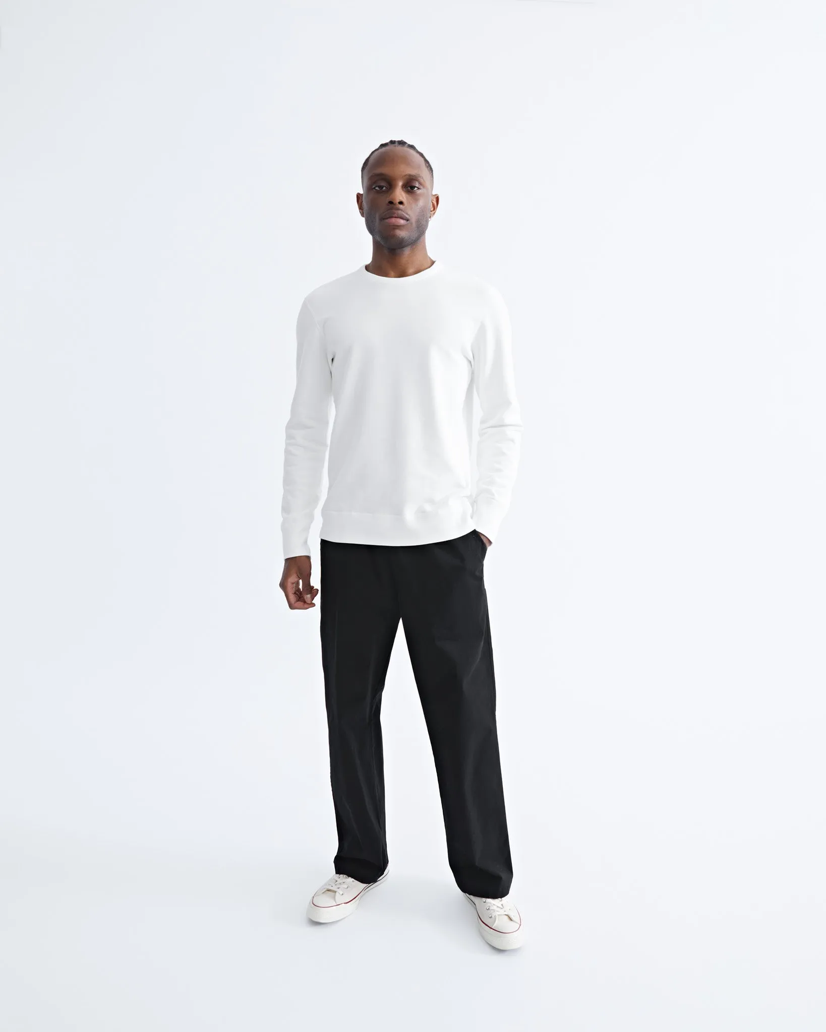 Midweight Terry Slim Crewneck