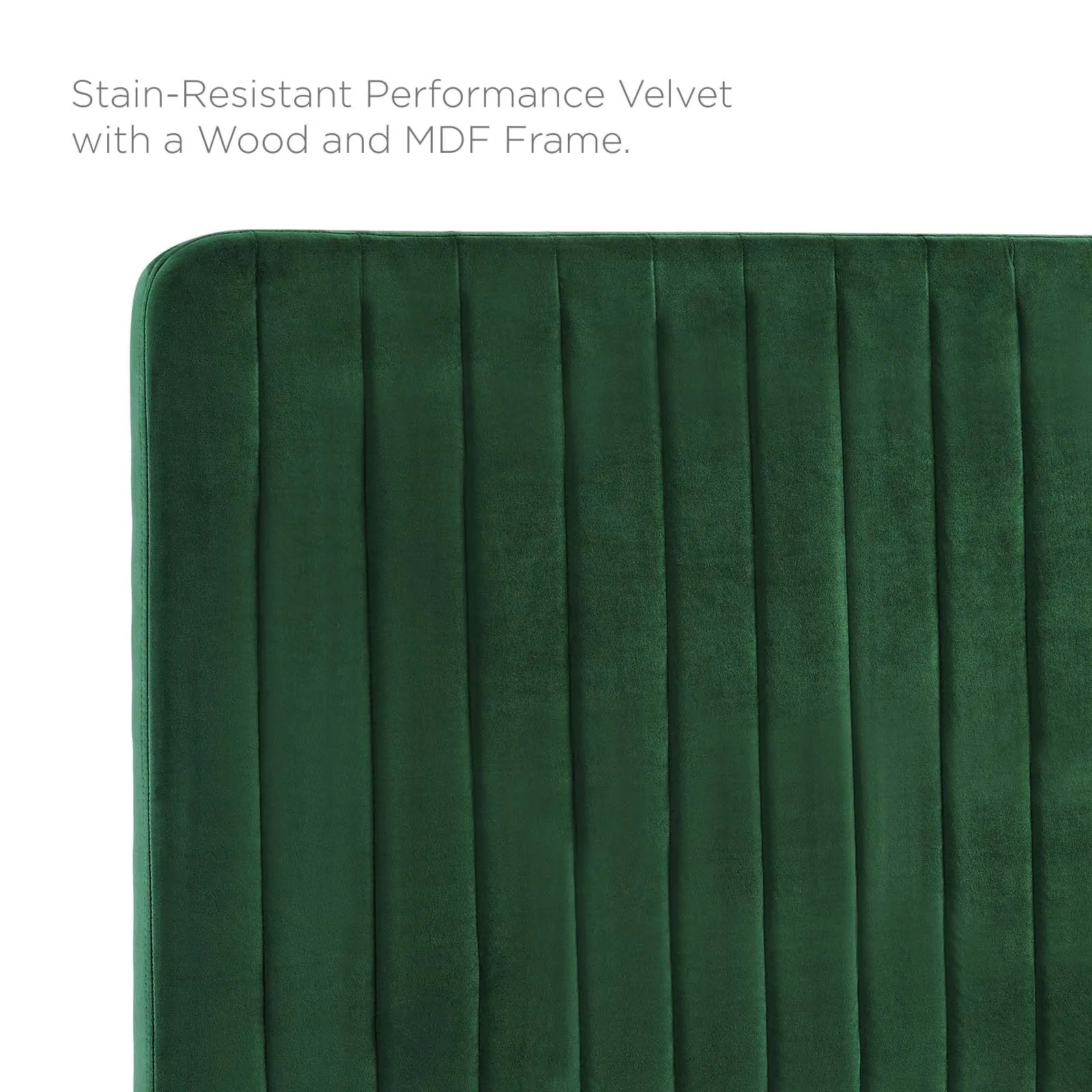 Milenna Channel Tufted Performance Velvet Headboard