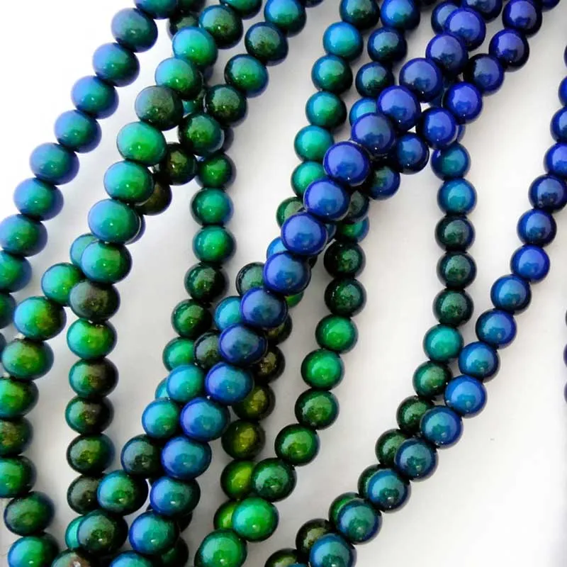 Mirage-4mm Round Beads-Color Changing-Quantity 1 Strand (41 Pieces)