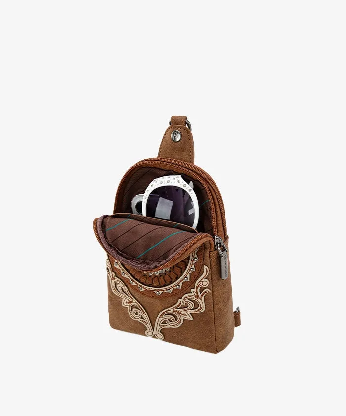 Montana West  Concho Cut-out Sling Bag