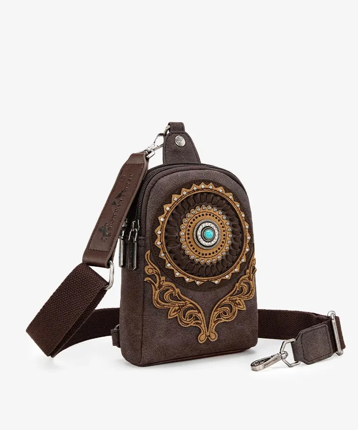 Montana West  Concho Cut-out Sling Bag