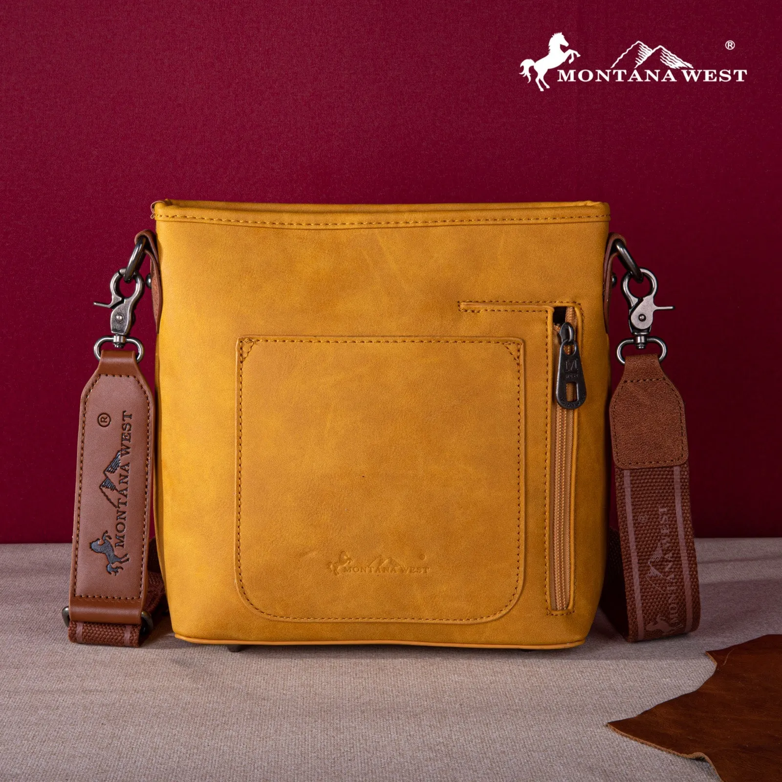 Montana West Embroidered Concealed Carry Crossbody Bag